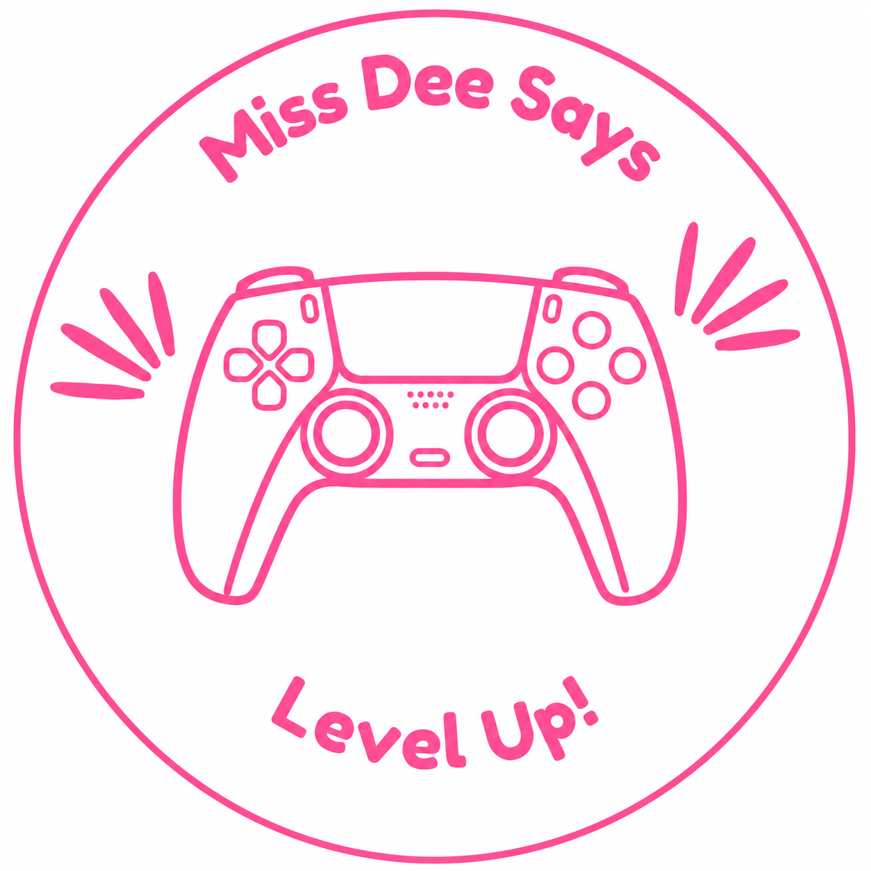 🎮 Personalised "Miss Dee Says: Level Up!" Teacher Stamp | Gamer Reward Stamp for Student Work