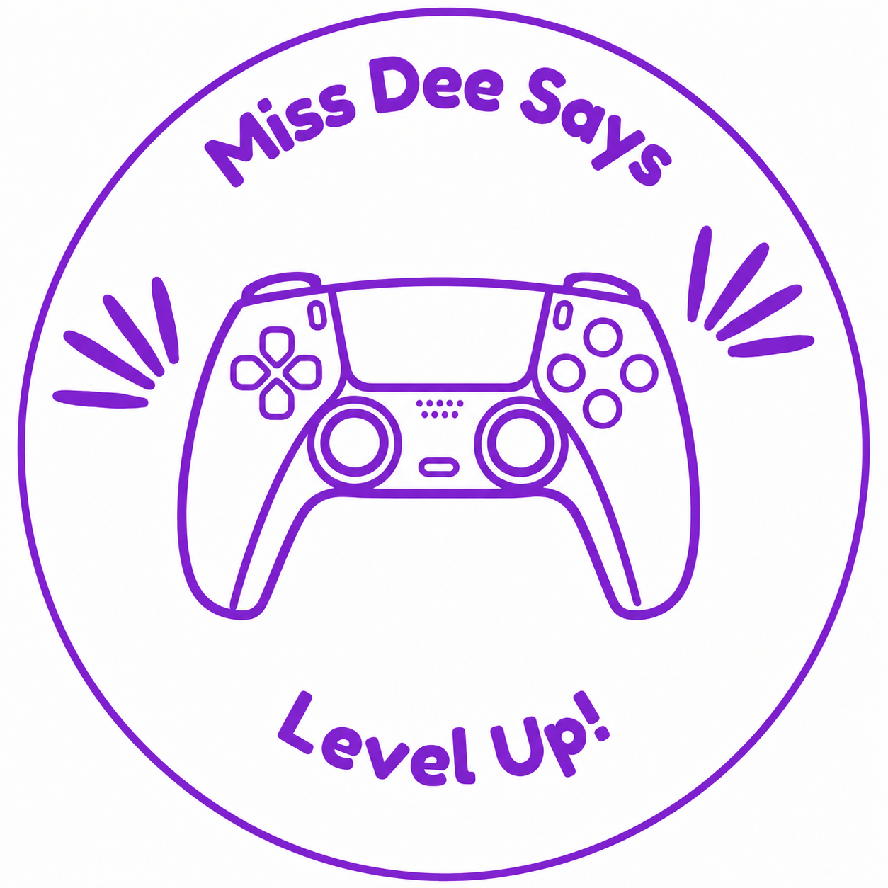 🎮 Personalised "Miss Dee Says: Level Up!" Teacher Stamp | Gamer Reward Stamp for Student Work