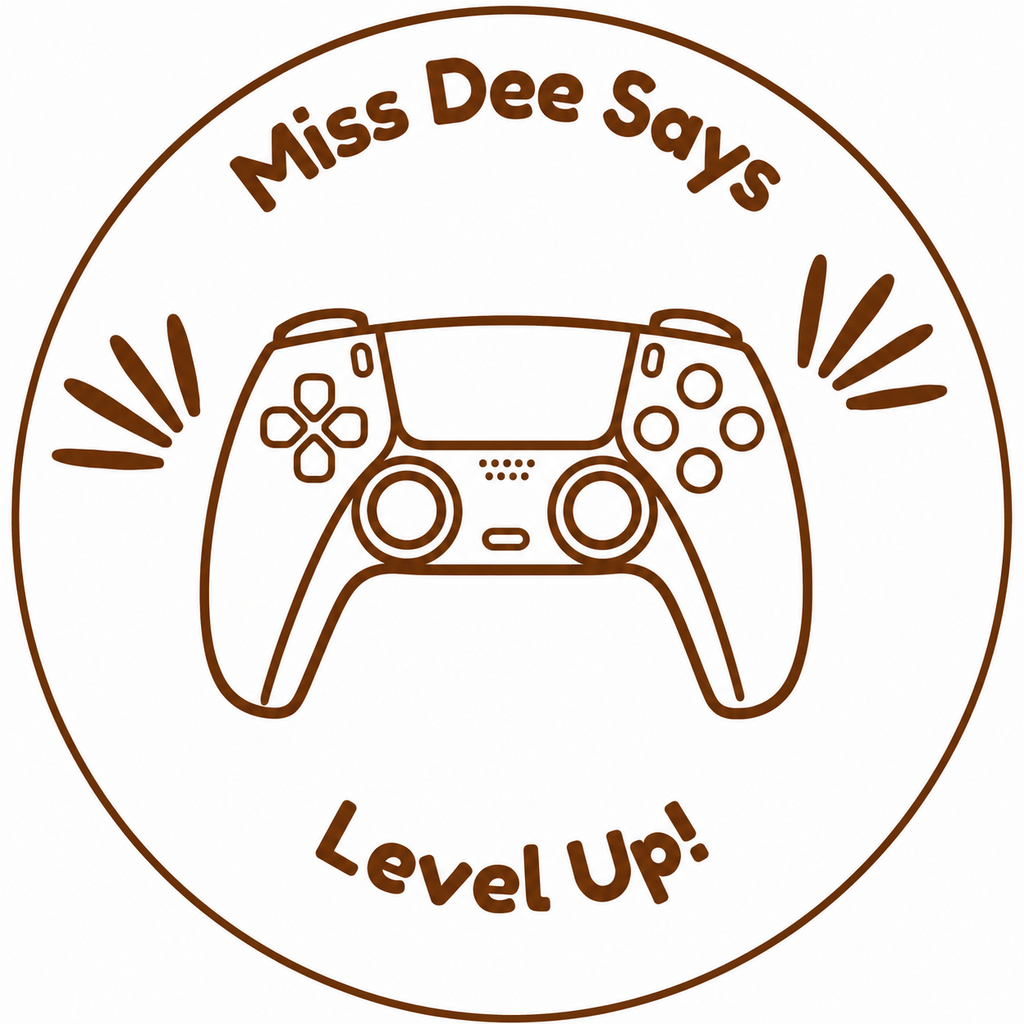 🎮 Personalised "Miss Dee Says: Level Up!" Teacher Stamp | Gamer Reward Stamp for Student Work
