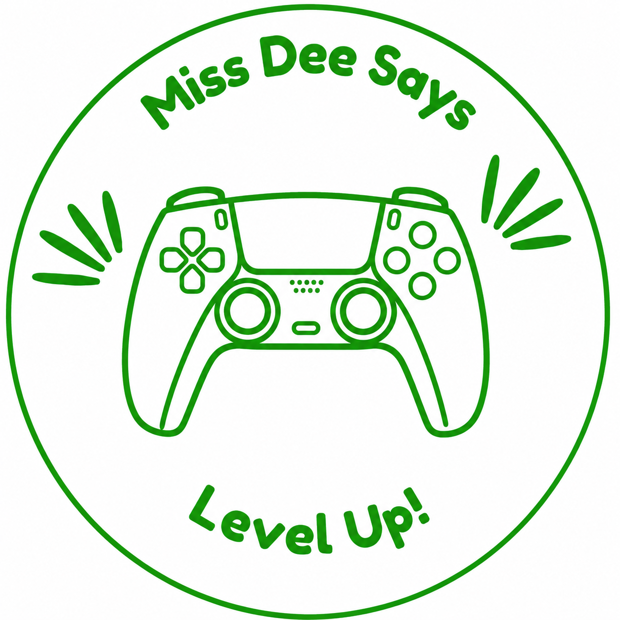 🎮 Personalised "Miss Dee Says: Level Up!" Teacher Stamp | Gamer Reward Stamp for Student Work