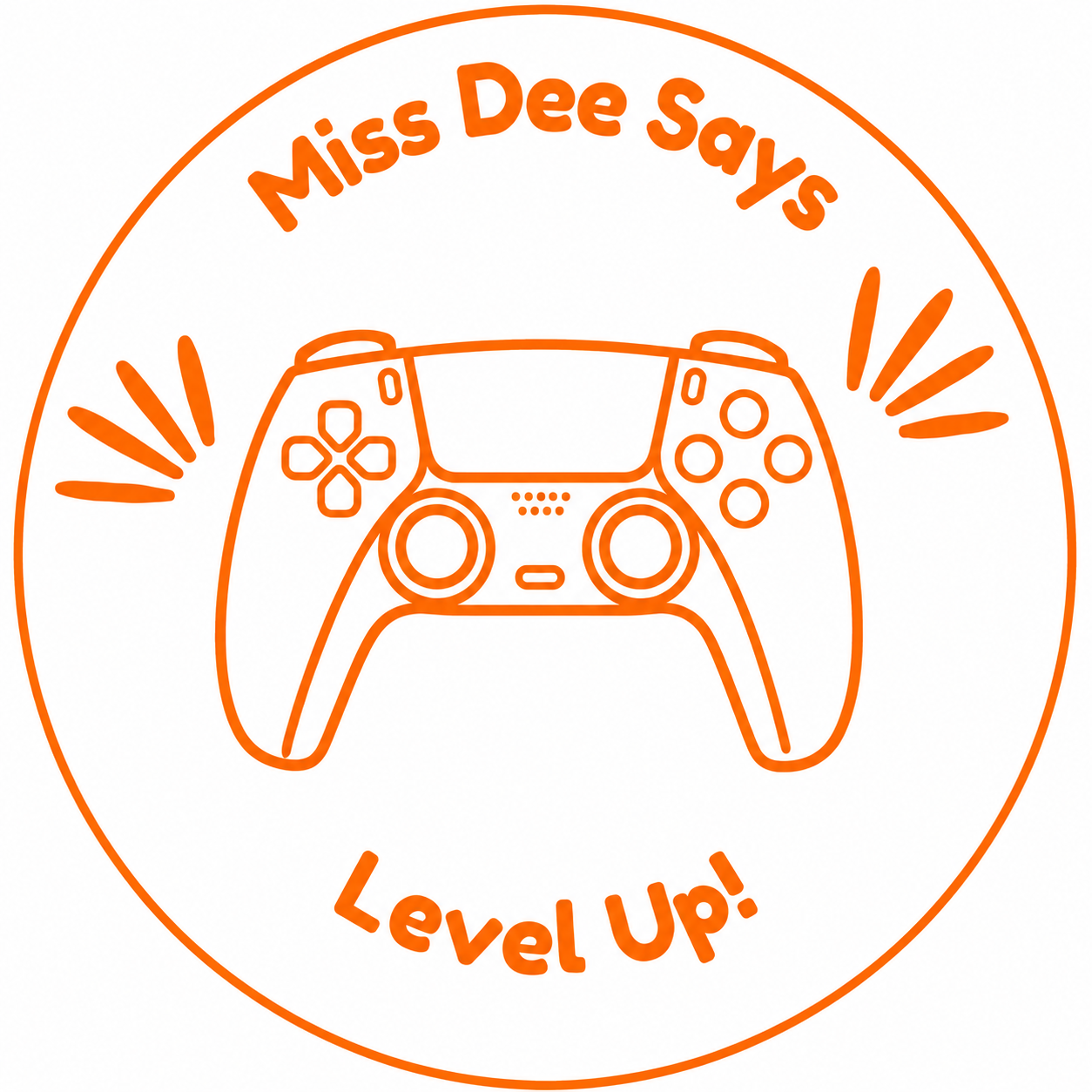 🎮 Personalised "Miss Dee Says: Level Up!" Teacher Stamp | Gamer Reward Stamp for Student Work