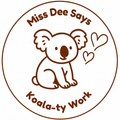 🐨 Miss Dee Says "Koala-ty Work" Teacher Stamp | Australian Classroom Reward Stamp | Personalised Teacher Stamp