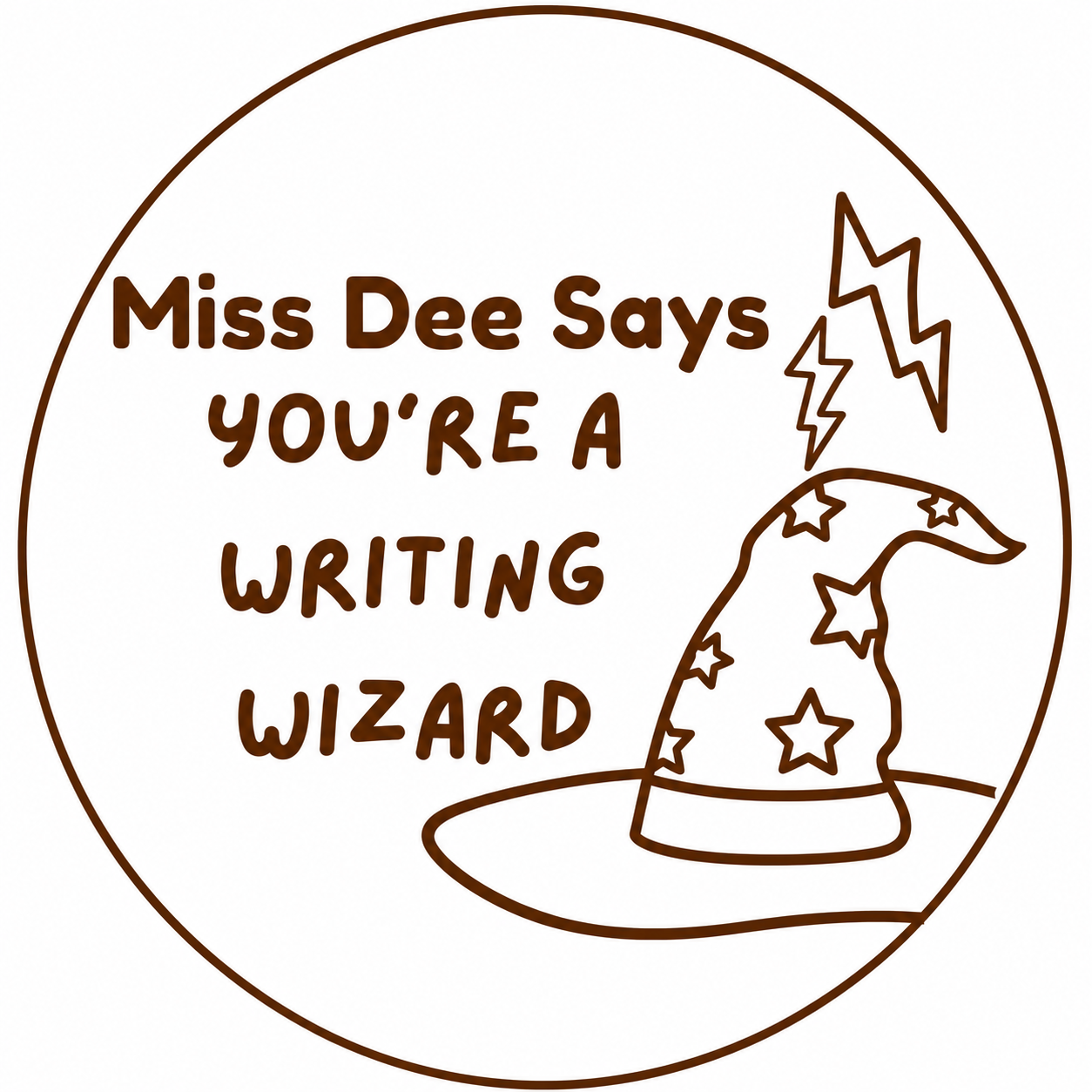 Writing Wizard Teacher Stamp | Personalised Classroom Reward Stamp