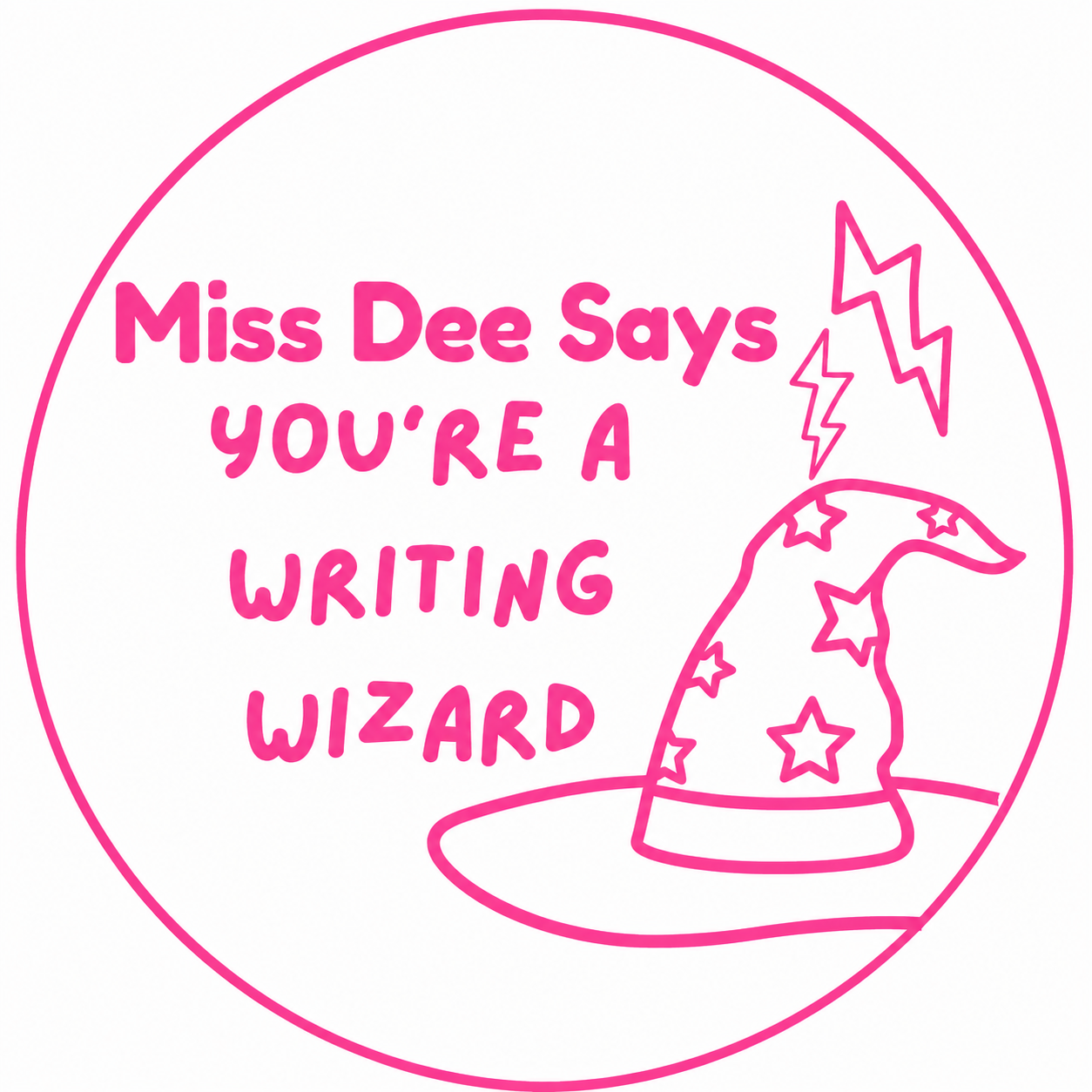 Writing Wizard Teacher Stamp | Personalised Classroom Reward Stamp