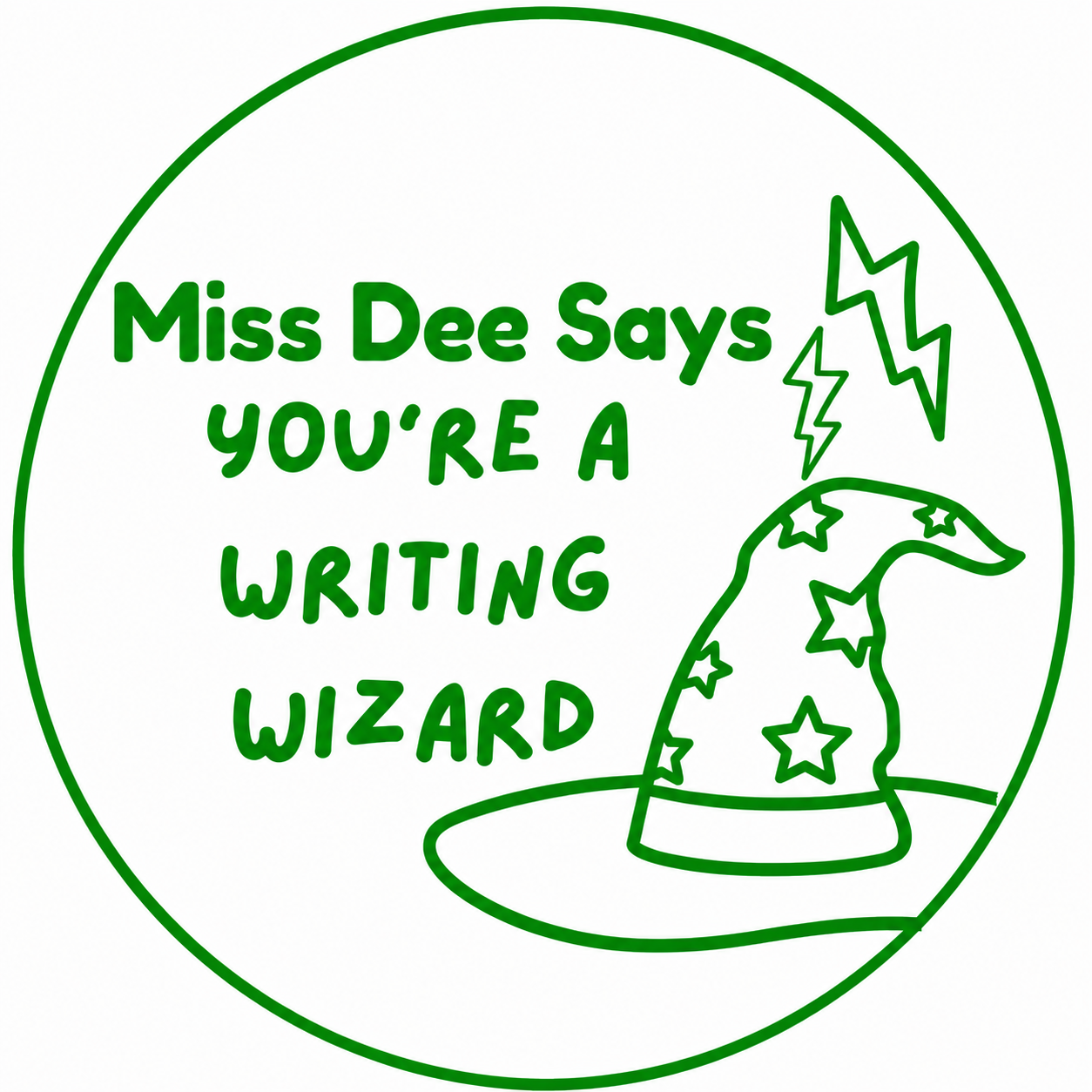 Writing Wizard Teacher Stamp | Personalised Classroom Reward Stamp