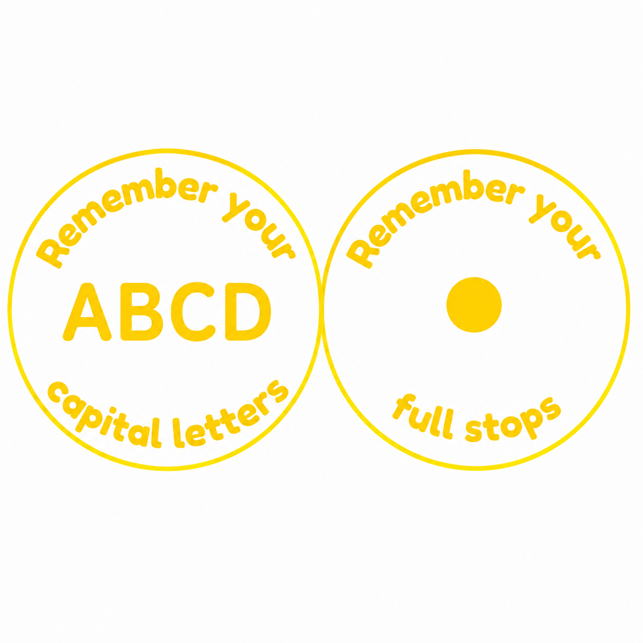 Remember Your Capitals & Full Stops Teacher Stamp Set