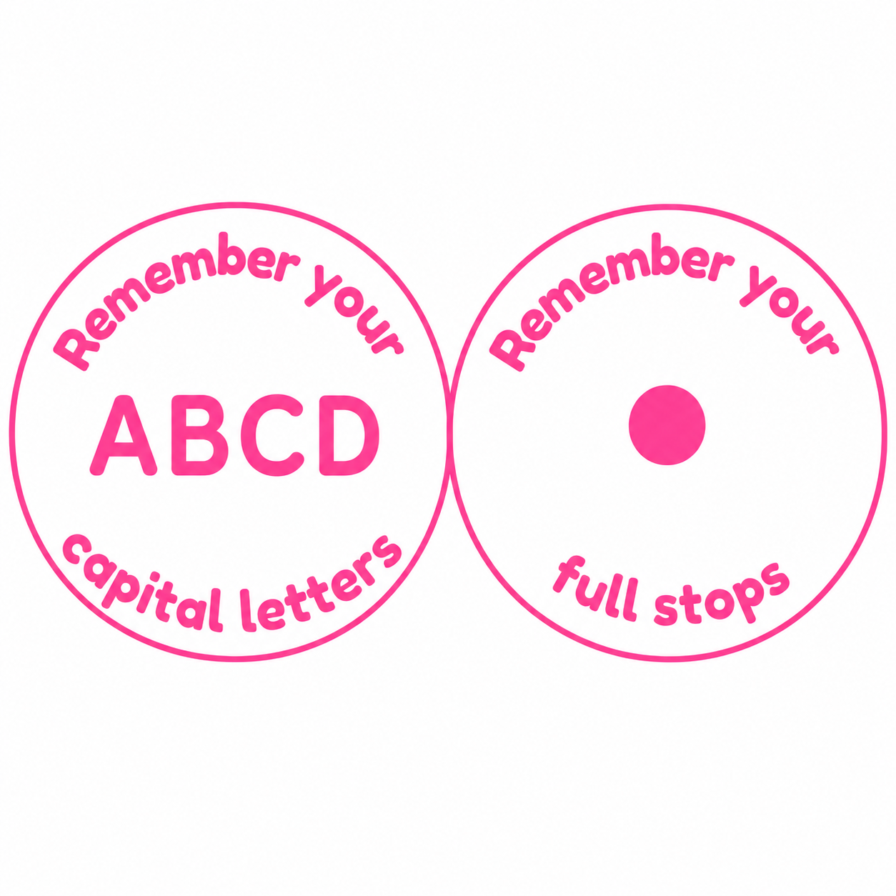 Remember Your Capitals & Full Stops Teacher Stamp Set