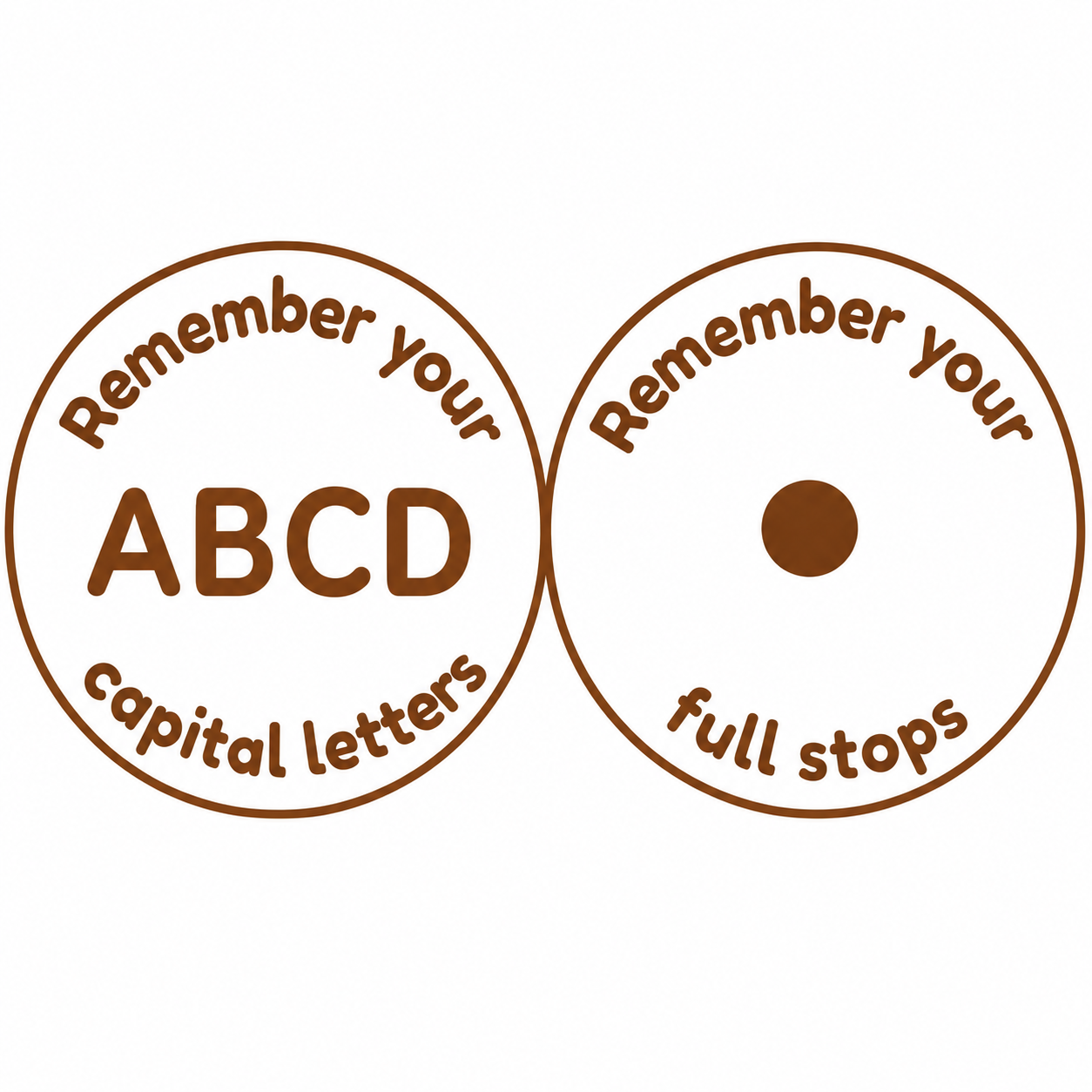 Remember Your Capitals & Full Stops Teacher Stamp Set