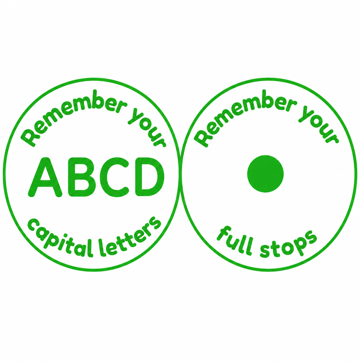 Remember Your Capitals & Full Stops Teacher Stamp Set