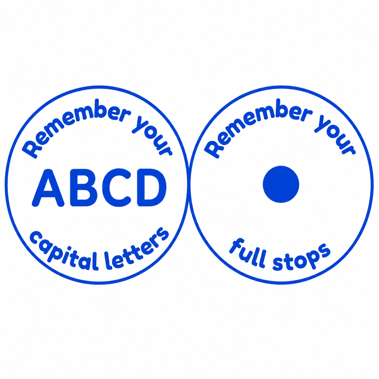 Remember Your Capitals & Full Stops Teacher Stamp Set