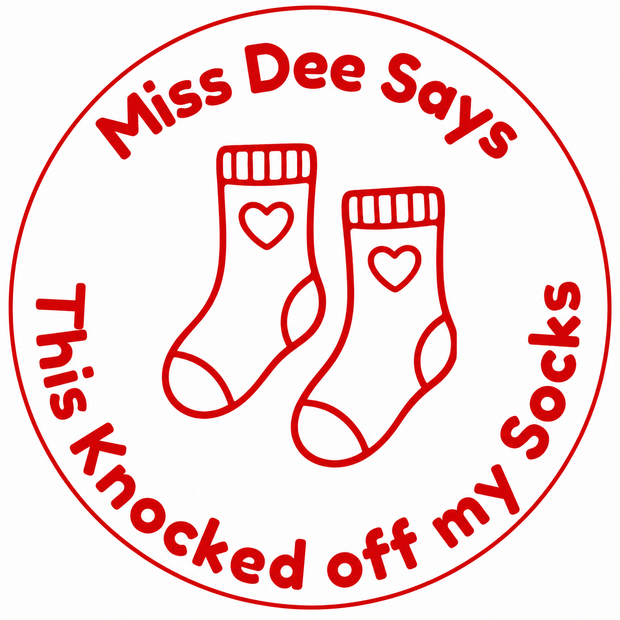 This Knocked Off My Socks Personalised Teacher Stamp 🧦✨