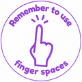 Remember to Use Finger Spaces Teacher Stamp | Classroom Feedback Stamp