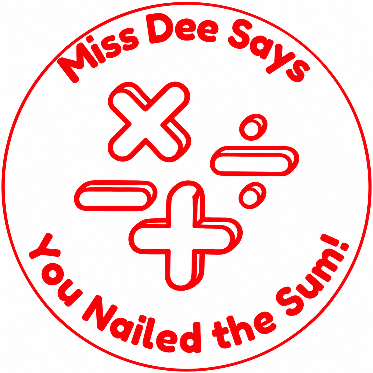 You Nailed the Sum! | Personalised Teacher Self-Inking Maths Stamp