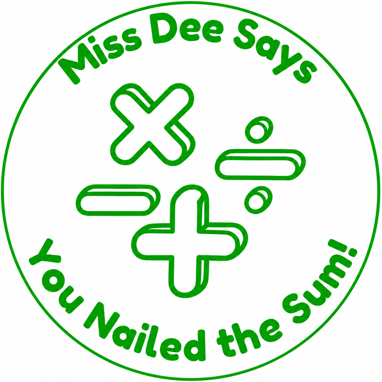 You Nailed the Sum! | Personalised Teacher Self-Inking Maths Stamp