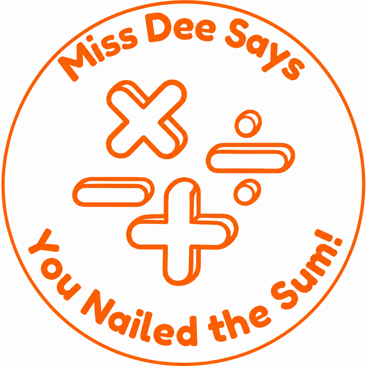 You Nailed the Sum! | Personalised Teacher Self-Inking Maths Stamp
