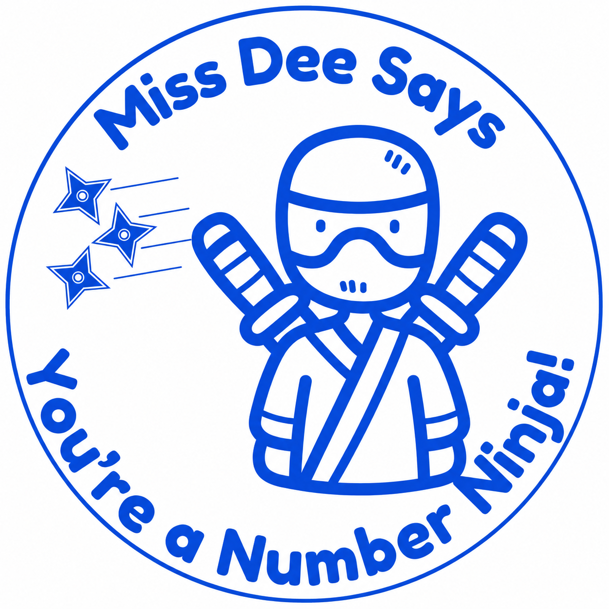 You're a Number Ninja! | Personalised Teacher Self-Inking Stamp