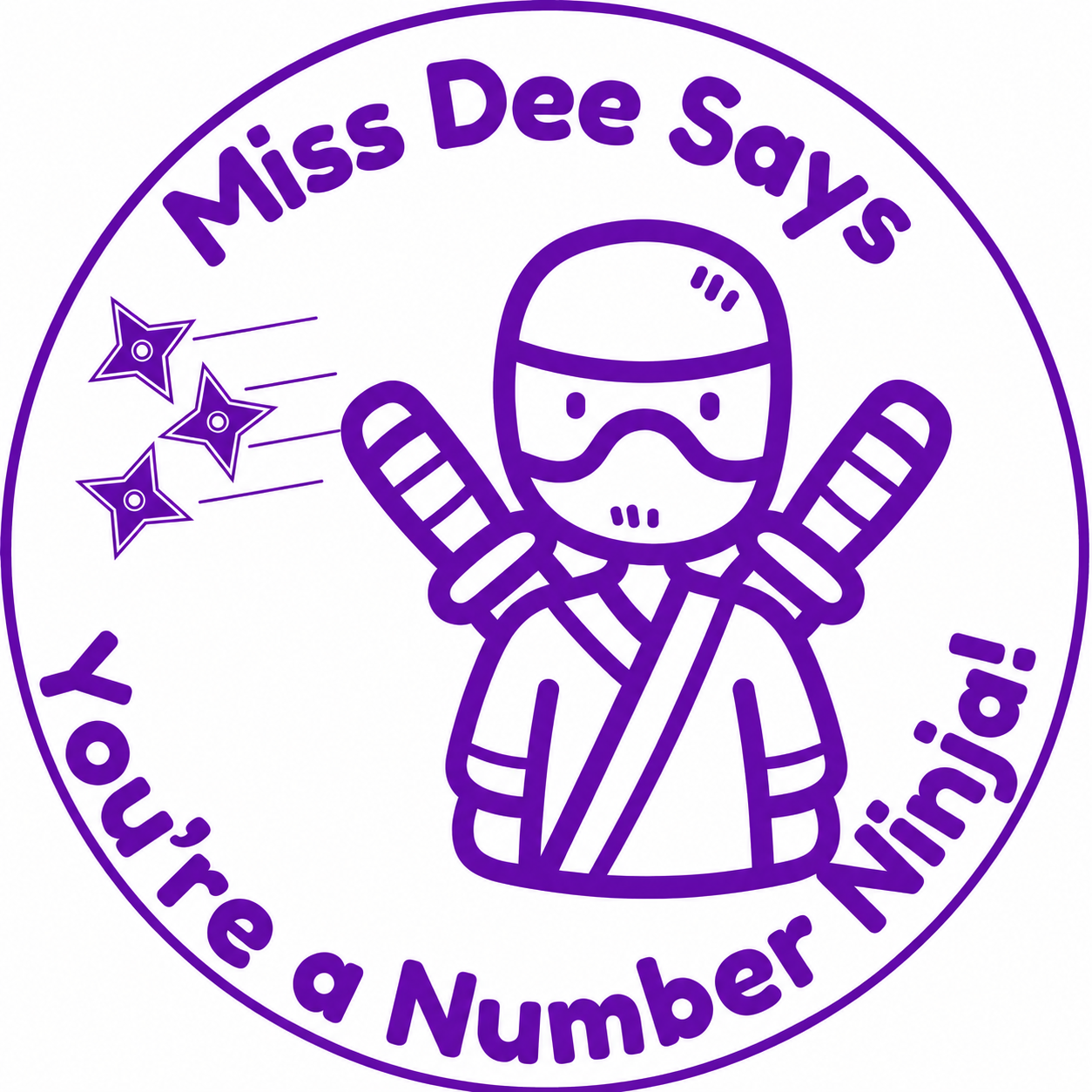 You're a Number Ninja! | Personalised Teacher Self-Inking Stamp