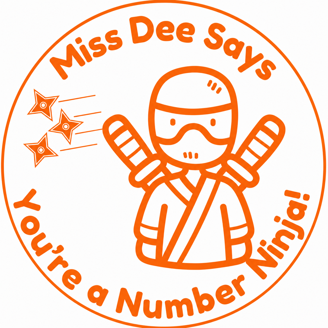 You're a Number Ninja! | Personalised Teacher Self-Inking Stamp