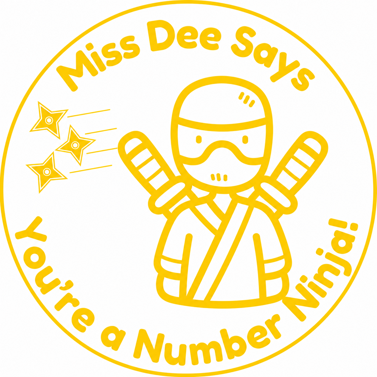 You're a Number Ninja! | Personalised Teacher Self-Inking Stamp