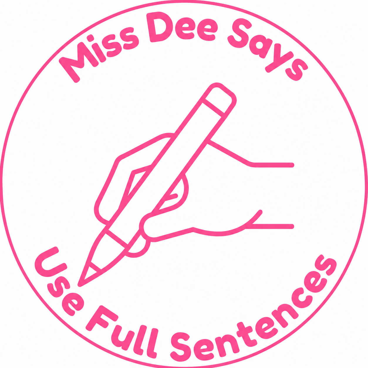 Personalised "Use Full Sentences" Teacher Stamp | Custom Teacher Feedback Stamp