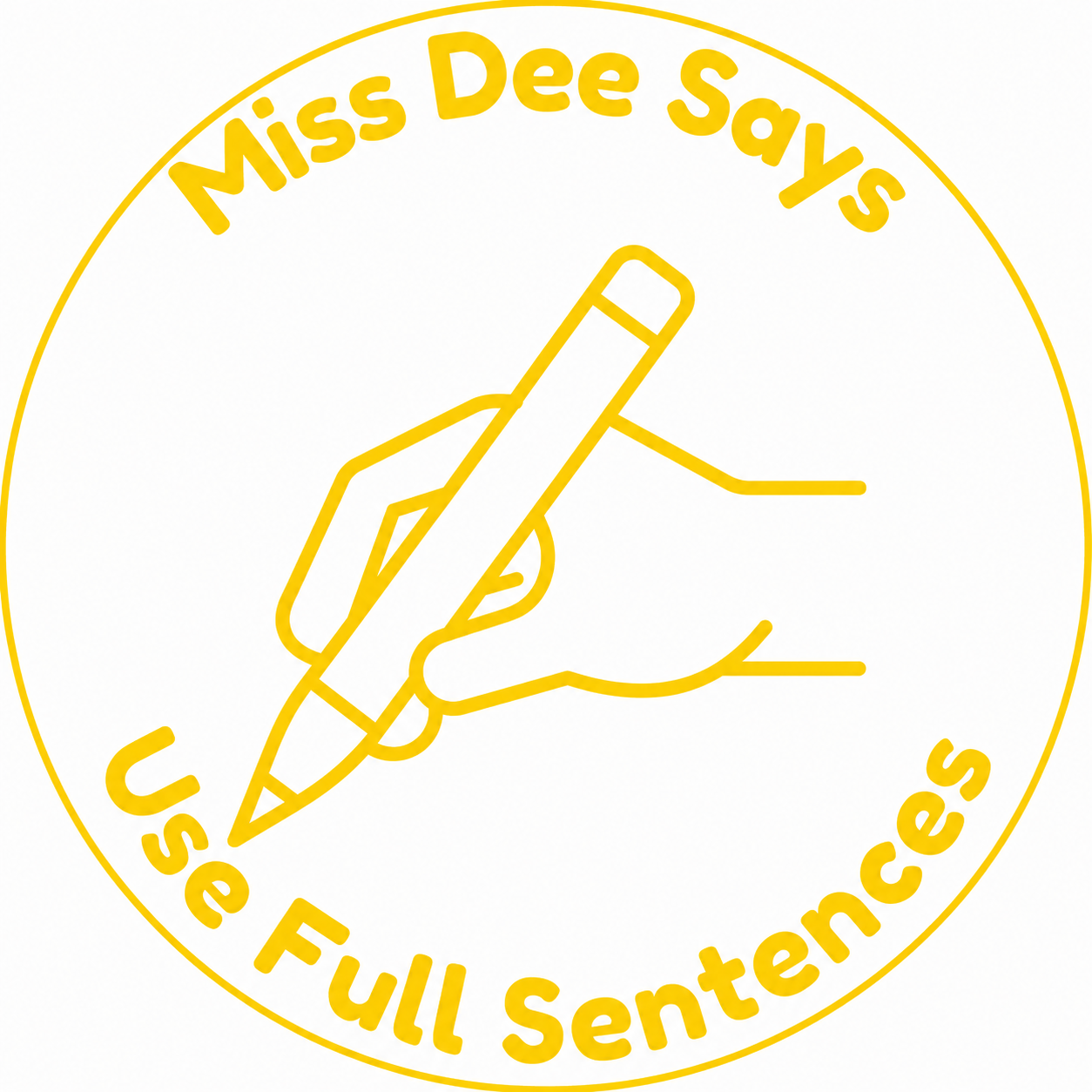 Personalised "Use Full Sentences" Teacher Stamp | Custom Teacher Feedback Stamp