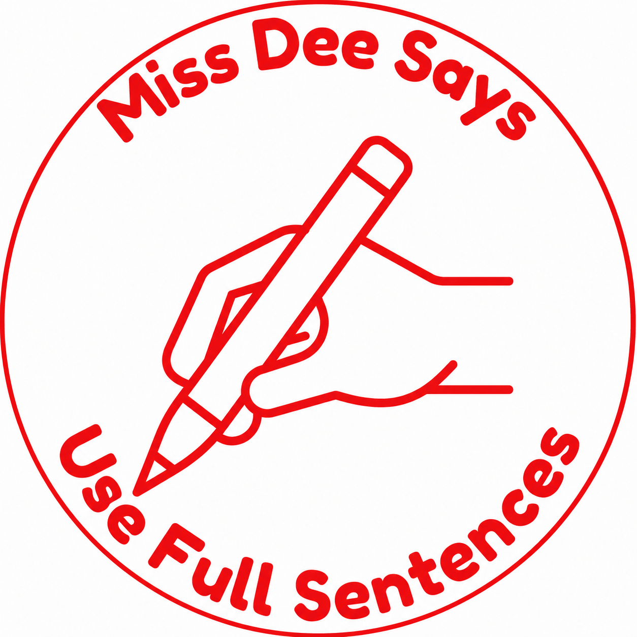 Personalised "Use Full Sentences" Teacher Stamp | Custom Teacher Feedback Stamp