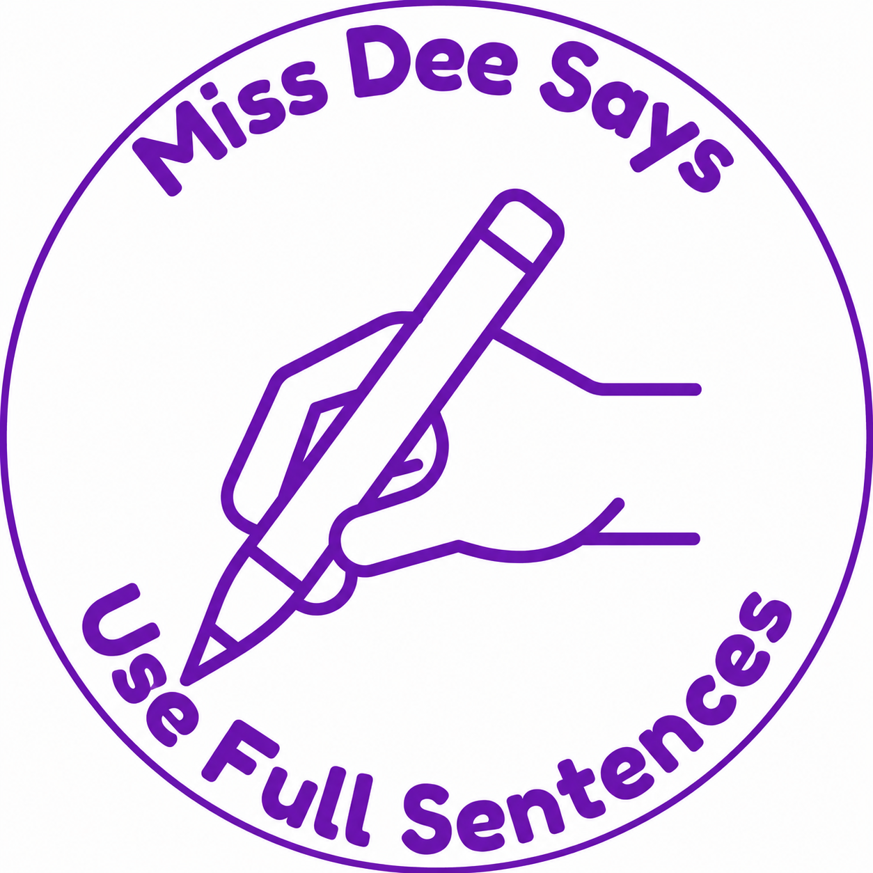 Personalised "Use Full Sentences" Teacher Stamp | Custom Teacher Feedback Stamp