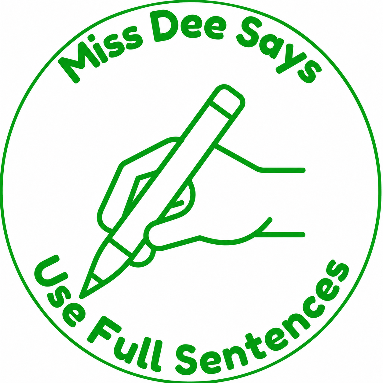 Personalised "Use Full Sentences" Teacher Stamp | Custom Teacher Feedback Stamp