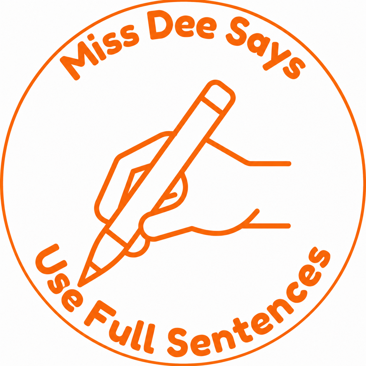 Personalised "Use Full Sentences" Teacher Stamp | Custom Teacher Feedback Stamp