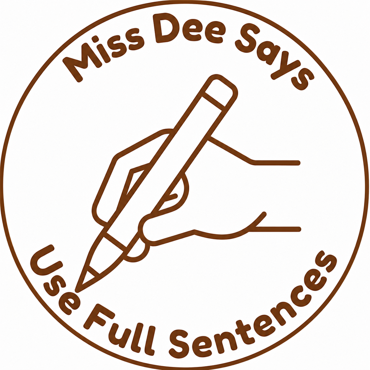 Personalised "Use Full Sentences" Teacher Stamp | Custom Teacher Feedback Stamp