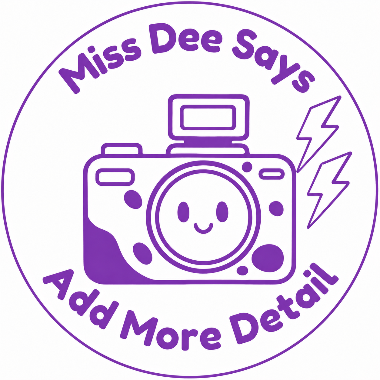 Personalised "Miss Dee Says – Add More Detail" Teacher Stamp | Self-Inking Classroom Feedback Stamp