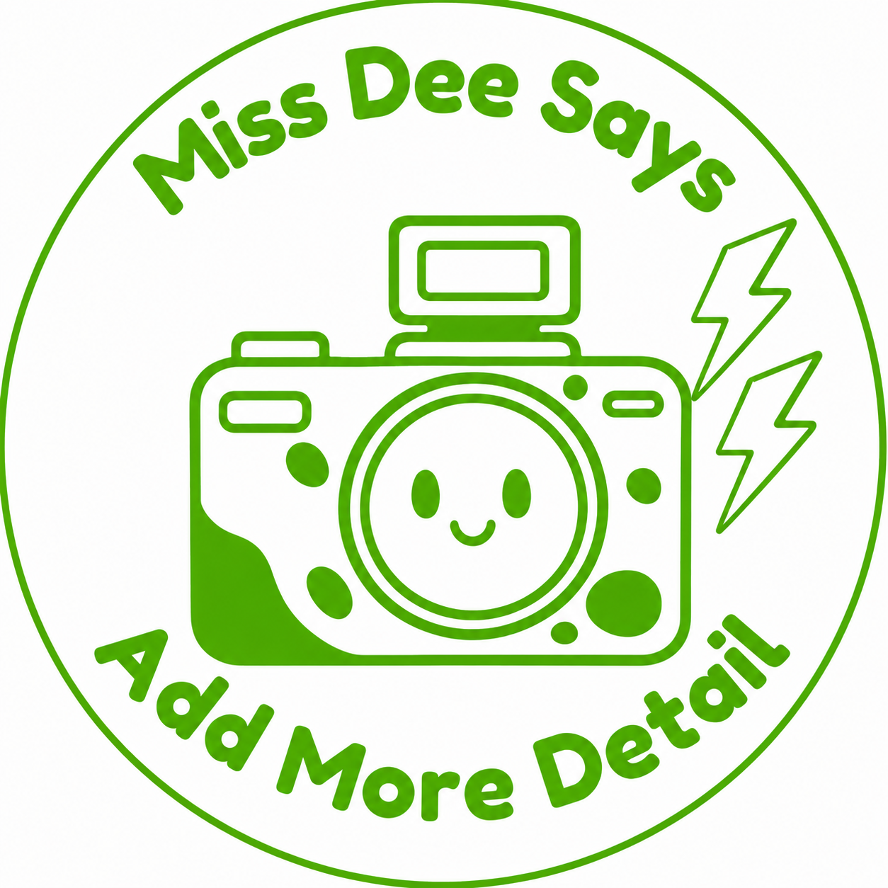 Personalised "Miss Dee Says – Add More Detail" Teacher Stamp | Self-Inking Classroom Feedback Stamp
