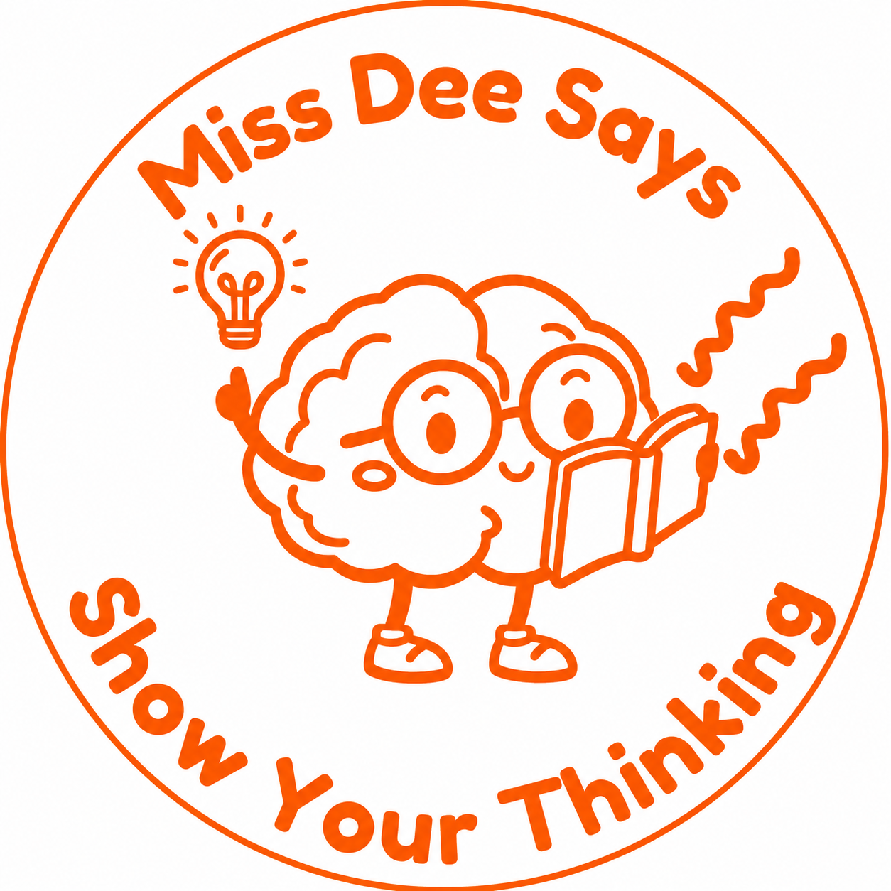 Personalised "Show Your Thinking" Teacher Stamp | Custom Teacher Feedback Stamp