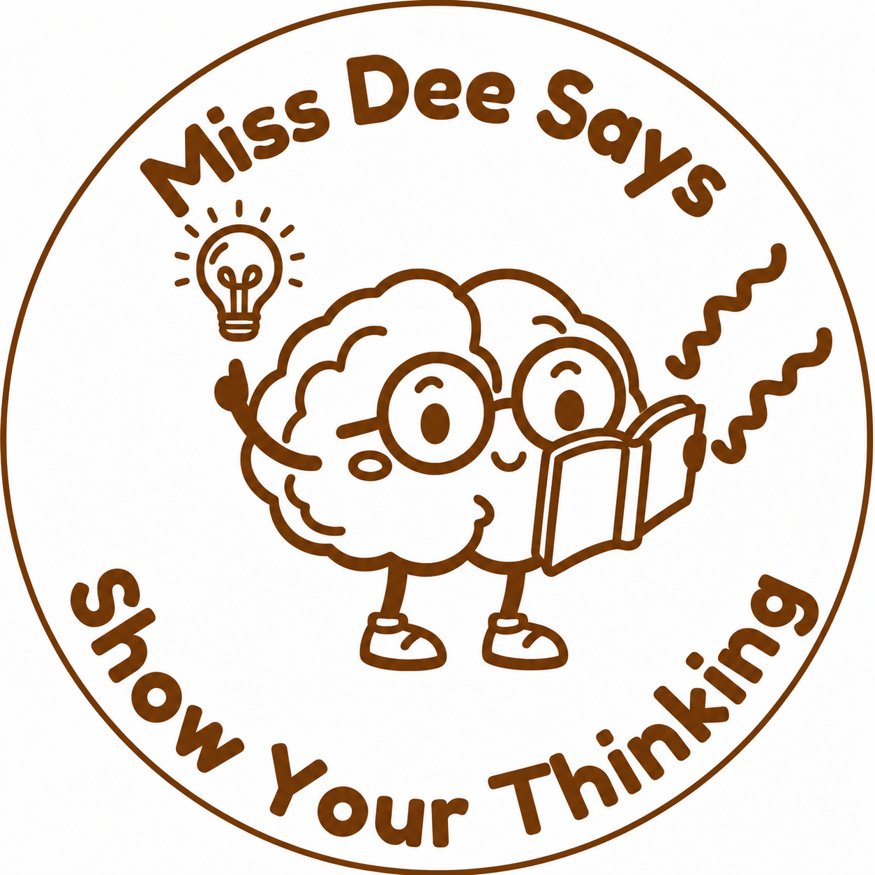 Personalised "Show Your Thinking" Teacher Stamp | Custom Teacher Feedback Stamp