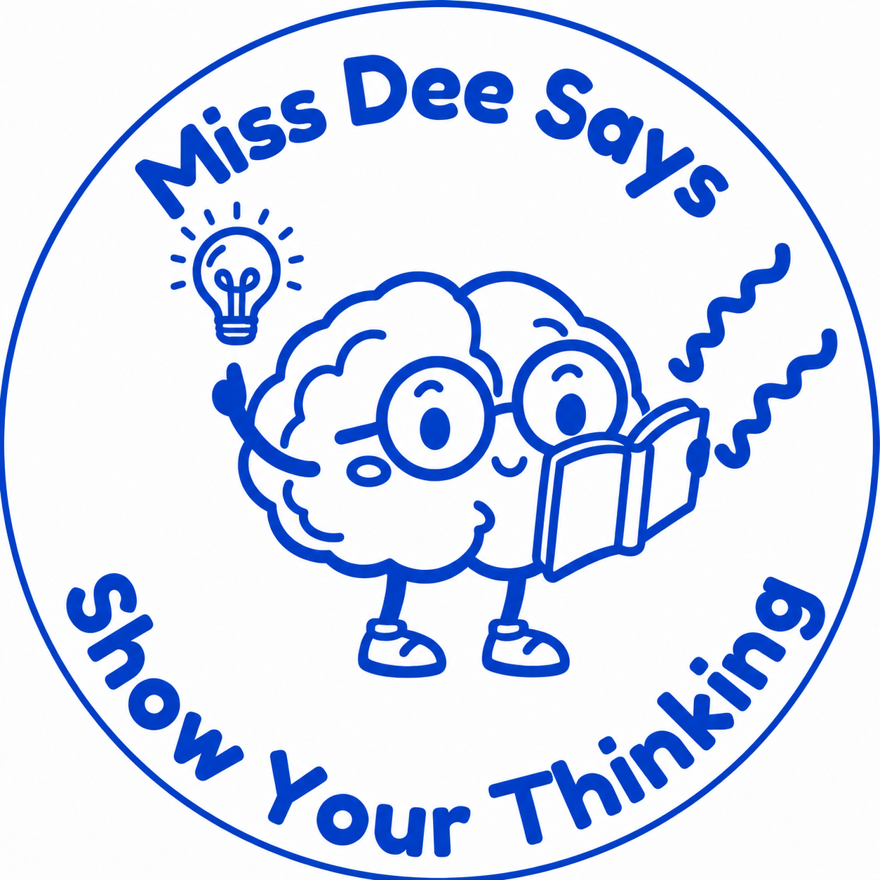 Personalised "Show Your Thinking" Teacher Stamp | Custom Teacher Feedback Stamp