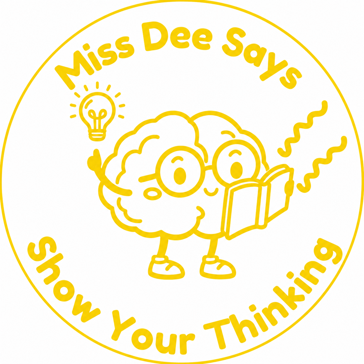 Personalised "Show Your Thinking" Teacher Stamp | Custom Teacher Feedback Stamp
