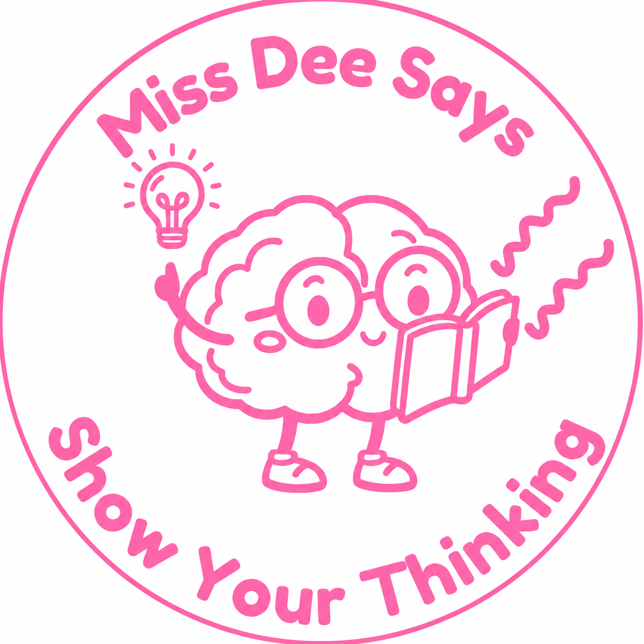 Personalised "Show Your Thinking" Teacher Stamp | Custom Teacher Feedback Stamp