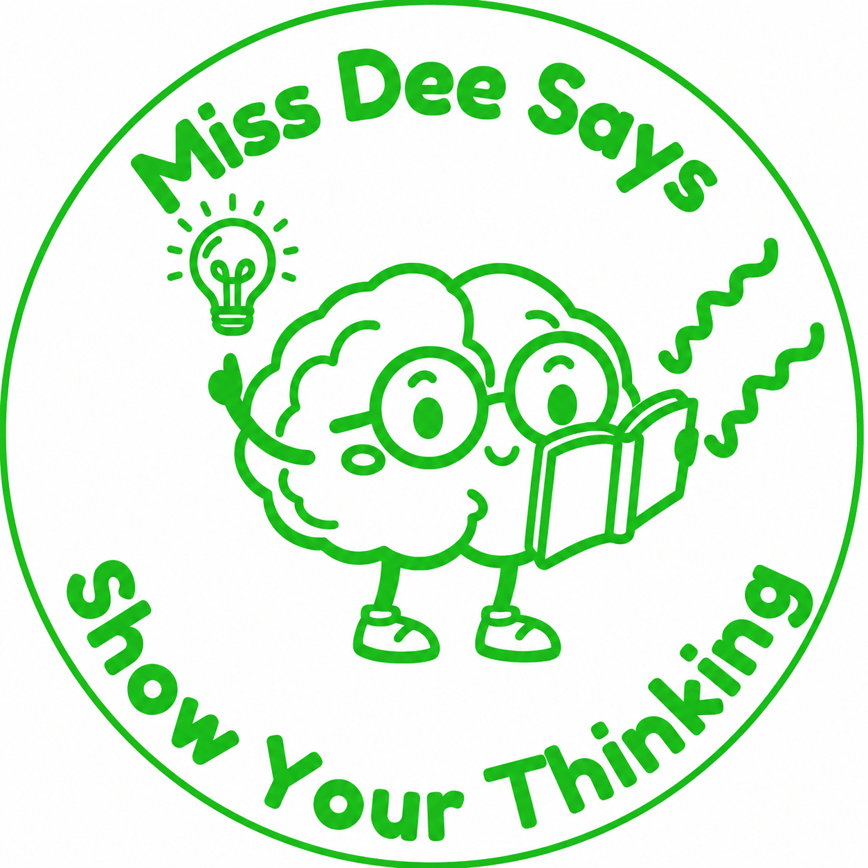 Personalised "Show Your Thinking" Teacher Stamp | Custom Teacher Feedback Stamp