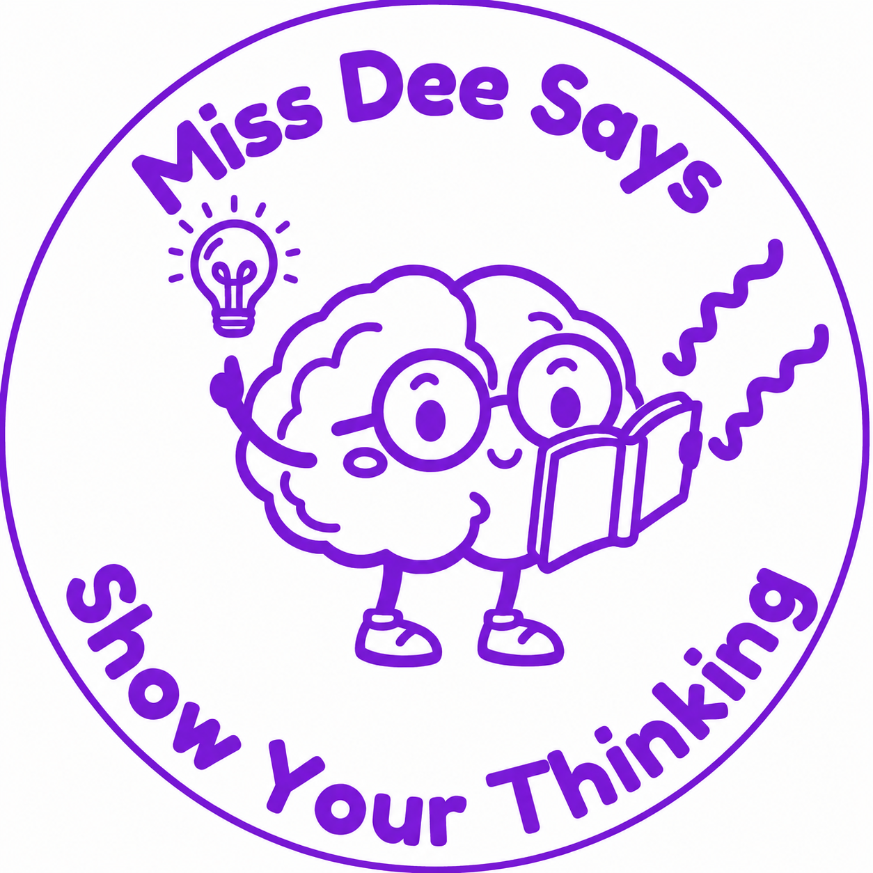 Personalised "Show Your Thinking" Teacher Stamp | Custom Teacher Feedback Stamp