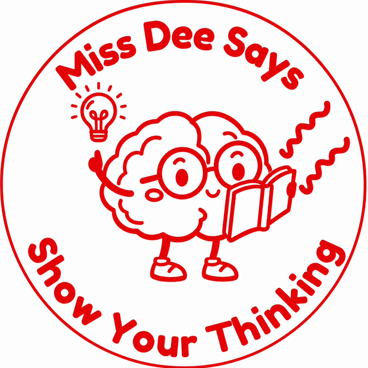 Personalised "Show Your Thinking" Teacher Stamp | Custom Teacher Feedback Stamp