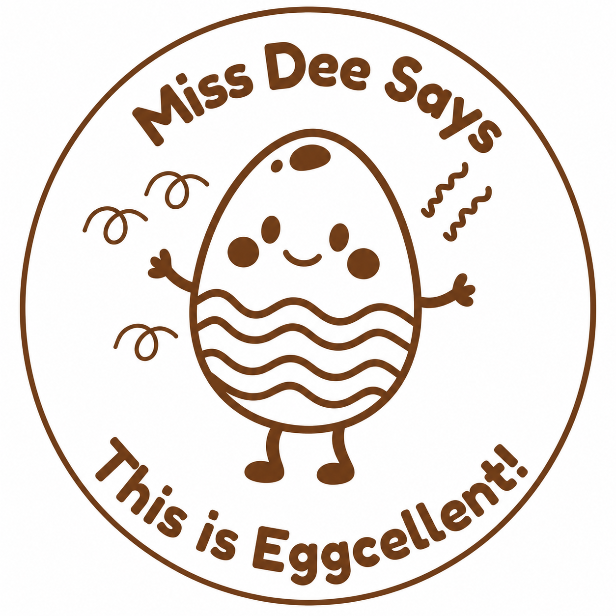 🥚 Miss Dee Says... This is Eggcellent! 🥚 | Personalised Teacher Stamp