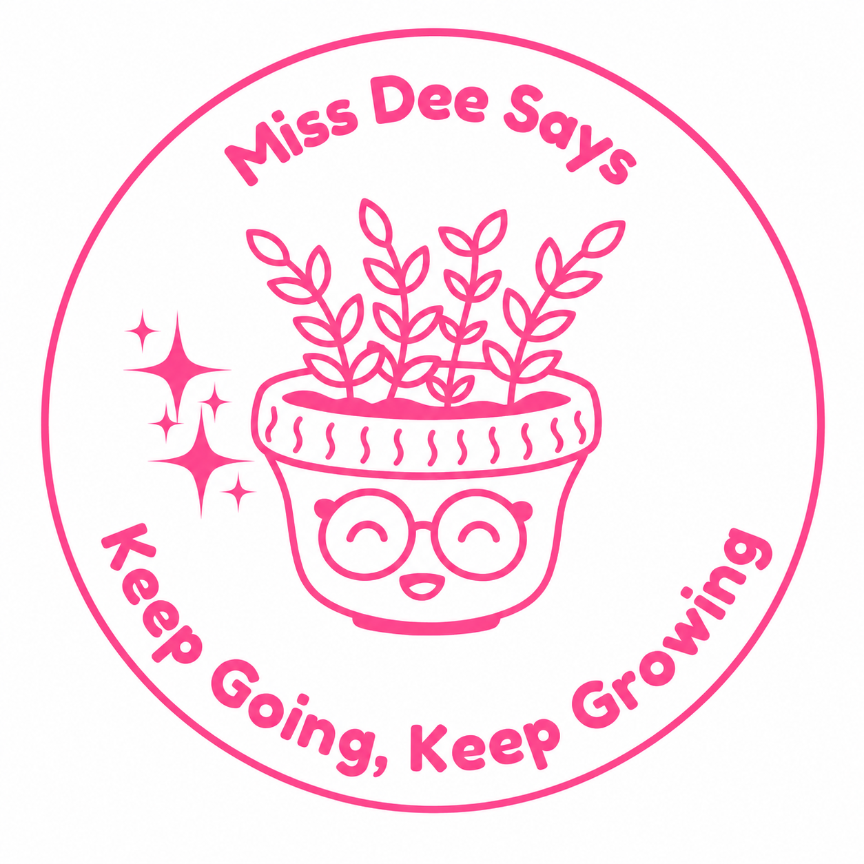 🌱 Personalised Teacher Stamp | Miss Dee Says... Keep Going, Keep Growing! ✨