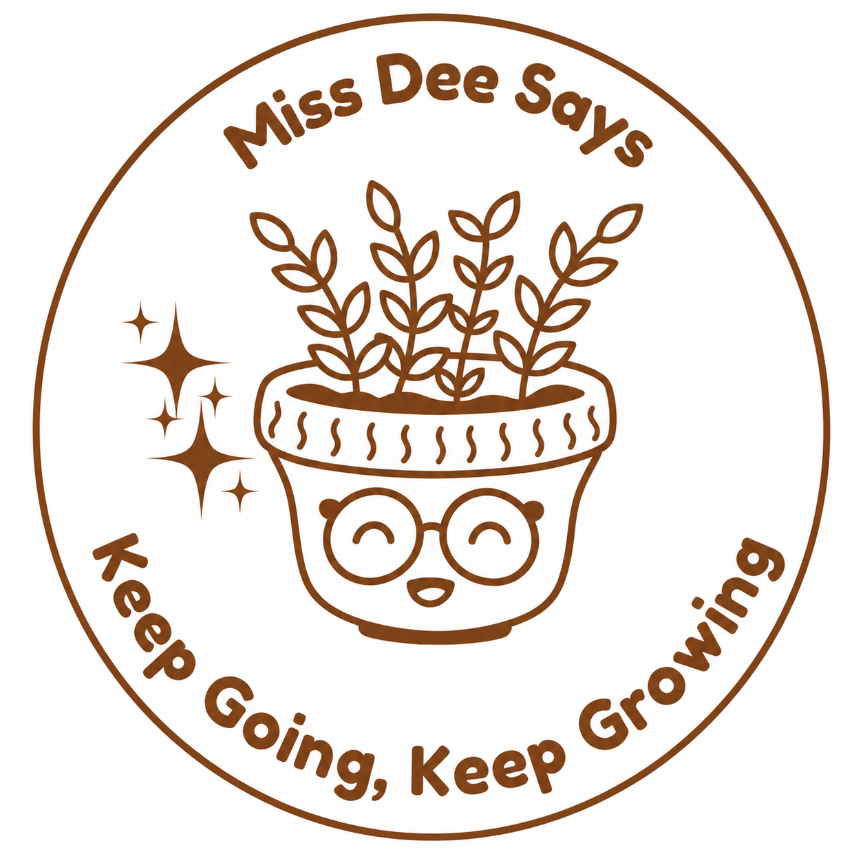 🌱 Personalised Teacher Stamp | Miss Dee Says... Keep Going, Keep Growing! ✨