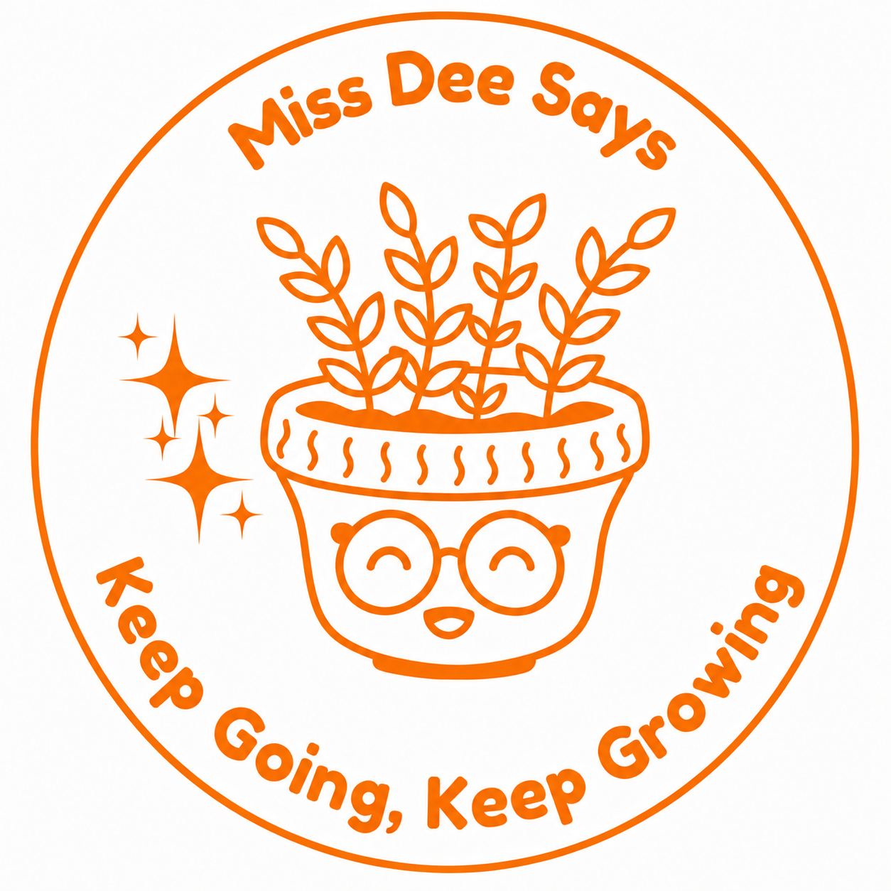 🌱 Personalised Teacher Stamp | Miss Dee Says... Keep Going, Keep Growing! ✨