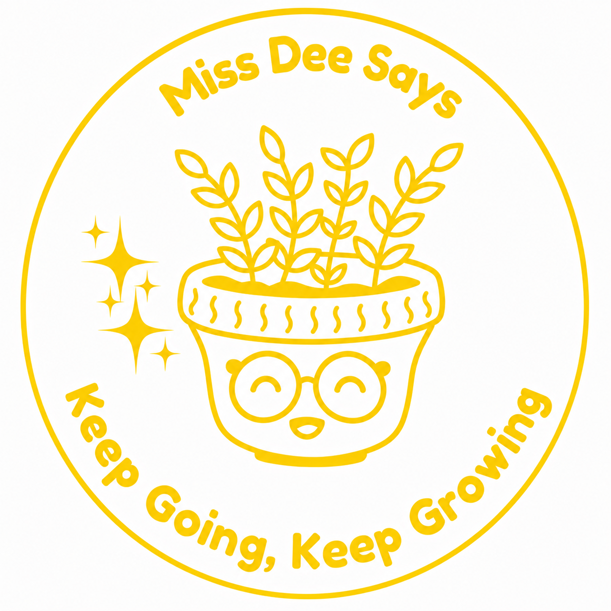 🌱 Personalised Teacher Stamp | Miss Dee Says... Keep Going, Keep Growing! ✨
