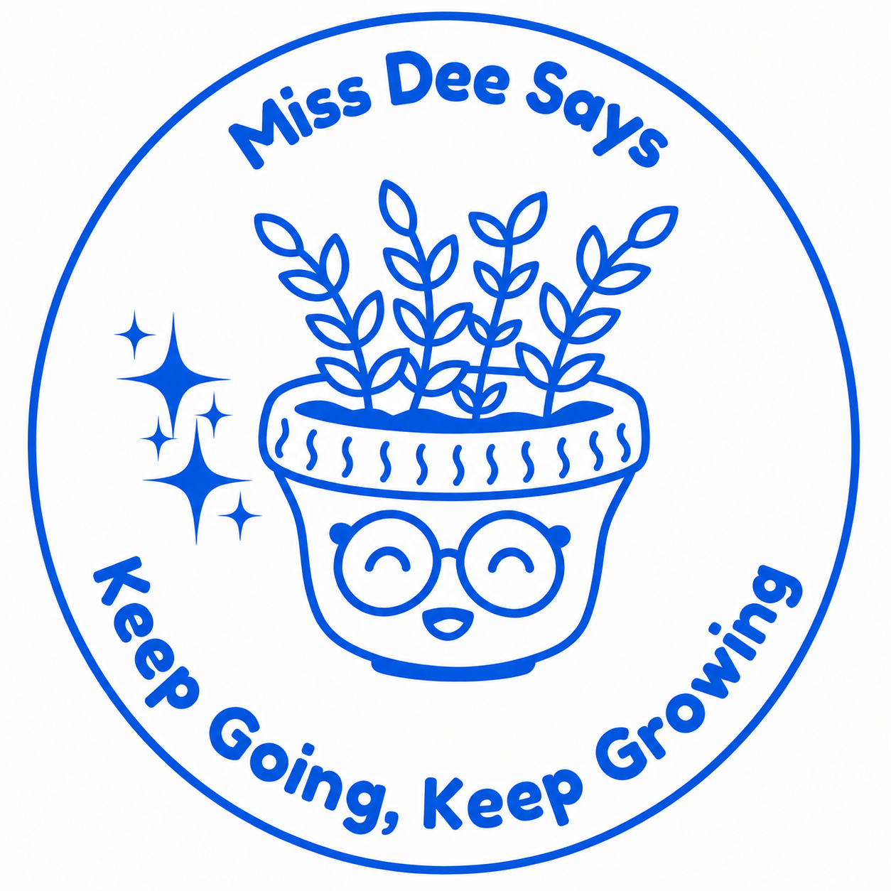 🌱 Personalised Teacher Stamp | Miss Dee Says... Keep Going, Keep Growing! ✨