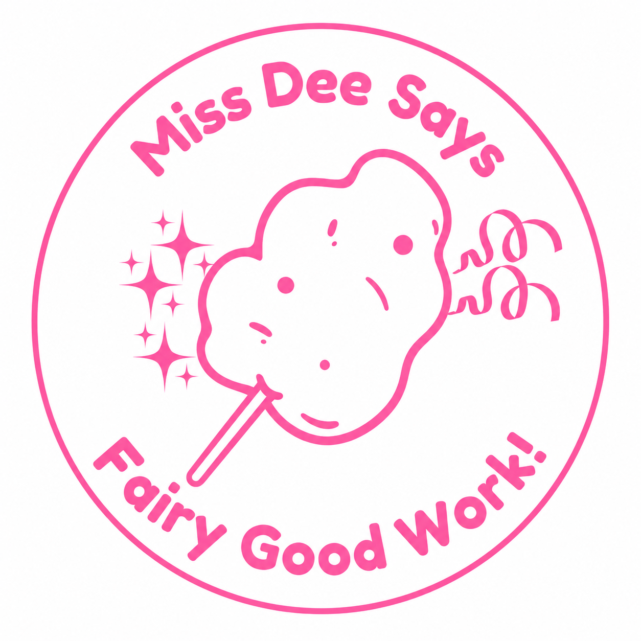 🍭 Personalised Teacher Stamp | Fairy Good Work! 🍭✨