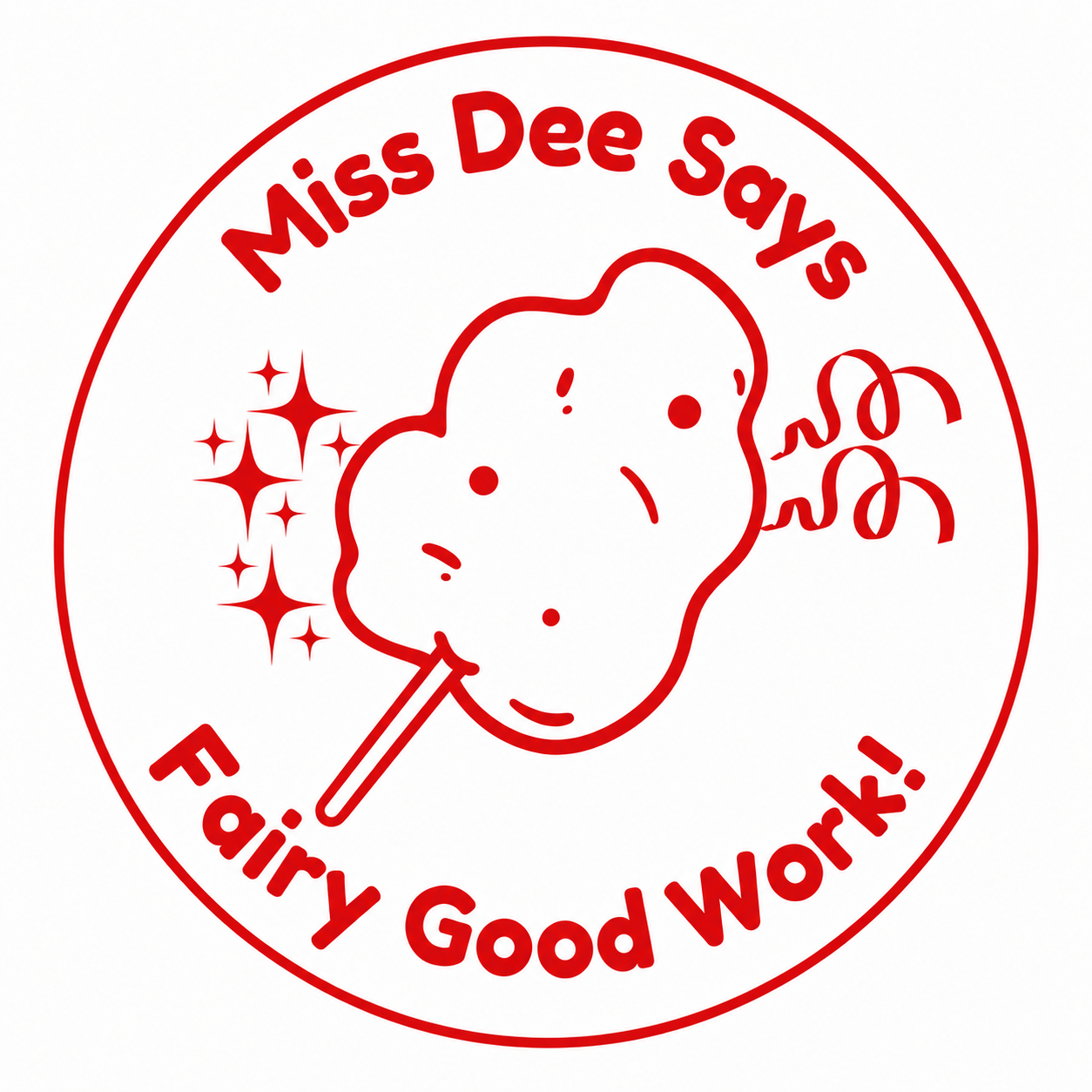 🍭 Personalised Teacher Stamp | Fairy Good Work! 🍭✨
