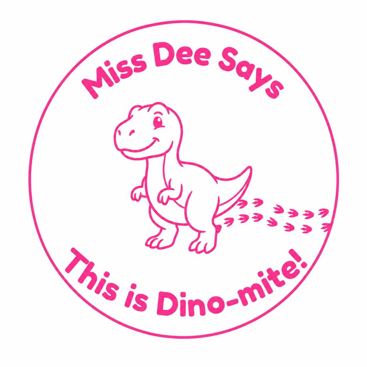 Personalised Teacher Stamp | This is Dino-mite! 🦖✨