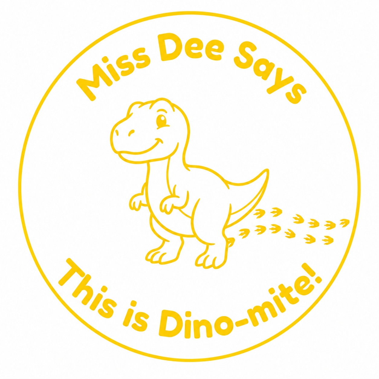 Personalised Teacher Stamp | This is Dino-mite! 🦖✨